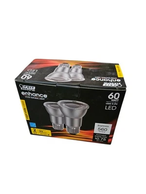Feit Electric Enhance 60W LED Bulbs Bright White 3000K PAR16 Dimmable 2-Pack - Image 1 of 3