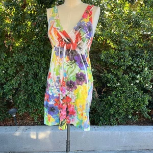 Vestido sin mangas vintage Twenty One estampado floral Y2K hecho en EE. UU. - Imagen 1 de 8