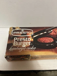 Vintage Presto Burger Hamburger Fornello Elettrico Broiler MB1 Antiaderente - Foto 1 di 15
