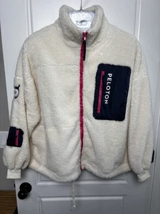 Chaqueta bordada de lana de peluche con cremallera completa Peloton Cycling H120 - Para mujer XL 1X - Imagen 1 de 6