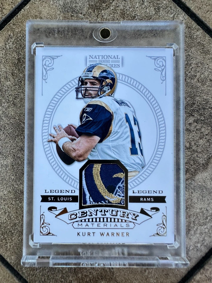 Kurt Warner 2012 National Treasures Century Materials Game Used Logo Patch /49 - Image 1 of 2