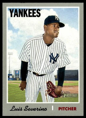 2019 Topps Heritage Luis Severino #416 Short Print New York Yankees SP - Image 1 of 2