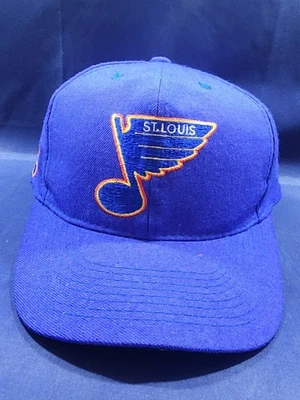 Vintage St Louis Blues American Needle Hat Blue Blockhead Logo Snapback Cap - Image 1 of 4