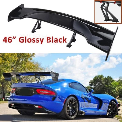 Black 46 " GT-Style Rear Trunk Spoiler Lip Racing Wing For Dodge Viper Coupe Foto 1 de 4