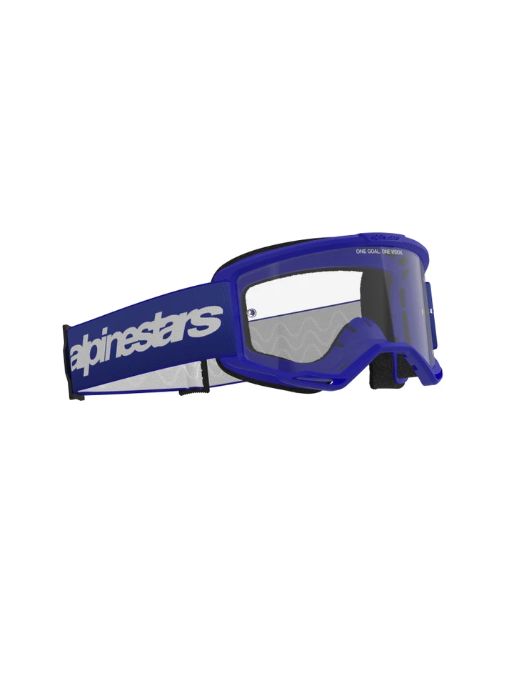 ALPINESTARS MASCHERA MOTOCROSS VISION 3  WORDMARK 7189 BLUE CLEAR - Immagine 1 di 2