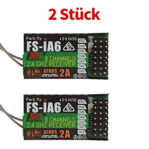 2 Stück 2,4 G Flysky FS-iA6 6-Kanal-Fernbedienungsempfänger mit Doppelantenne - Bild 1 von 10