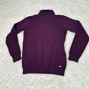 Calvin Klein Women's M Medium Purple Turtleneck Sweater Casual Rayon - Picture 1 of 10