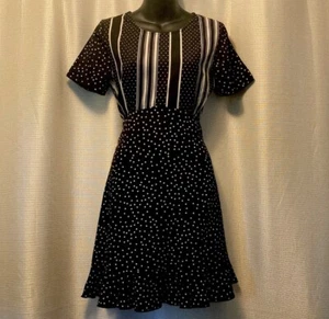 Nasty Gal polka dot and striped dress size 6 - Picture 1 of 6