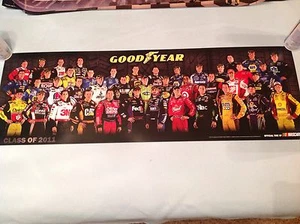 NASCAR GOODYEAR CLASS OF 2011 DRIVER POSTER 34x11 - Picture 1 of 1