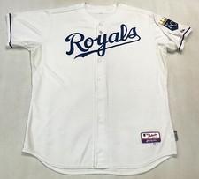 Majestic Authentic MLB Kansas City Royals Baseball Jersey Sz 52 White USA Sewn