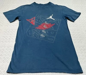 Vintage Air Jordan T-Shirt Shoes Years Jumpman Men’s M Medium Blue Rare Design - Picture 1 of 9