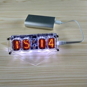 4-bit Glow Tube Clock Colorful DS3231 Nixie Clock LED Backlight F/ IN-12A IN-12B - Picture 1 of 6