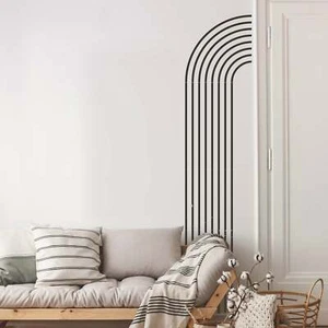 Dizzy Duck Art Deco Schablone für Wände - Linienbogen Mid Century Boho Wandschablone - Bild 1 von 4