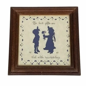Designs With Scissors Vintage Framed Art Picture 1989 Friendship Wall Decor - Picture 1 of 7