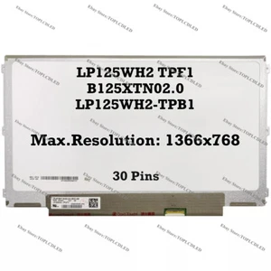 LP125WH2 TPF1 B125XTN02.0 LP125WH2-TPB1 30 Pin 12.5" LCD Screen Display Panel - Picture 1 of 2