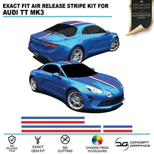 Französische Flagge über der Oberseite Streifen Kit passt Alpine A110 exakte Passform Luftfreigabe Vinyl - Bild 1 von 5