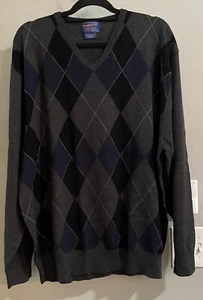 Pendleton Sweater Merino Wool Diamond Argyle Jumper Pullover Long Sleeve XXL - Picture 1 of 6