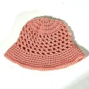 Pink Crochet Bucket Hat, Handmade Bubblegum Twee - Picture 1 of 3