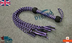 Flogger de nailon Cat O Nine Tails Paracord 9 colas premium látigo vegano púrpura - Imagen 1 de 5