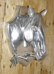 Vintage Large Wall Mounted Horse Head Equestrian Whip / Bridle Rack - Picture 1 of 7