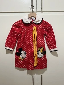 Vintage Minnies Corner Youngland Disney Mickey and Minnie Red Dress Size 6 - Picture 1 of 10