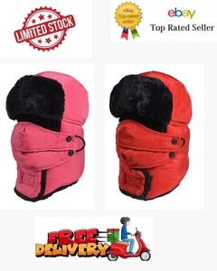Unisex Winter Trapper Hat Bomber with Ear Flap Warm Ski Snow Outdoor Hat - Picture 1 of 6