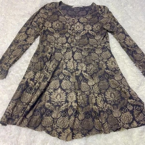 Peruvian Connection Bedrucktes Minikleid Langarm Pima Baumwolle Medium - Bild 1 von 6