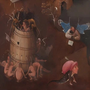 "temptation st anthony,Hieronymus Bosch1486 " Canvas Wall Art Picture Print - Picture 1 of 6