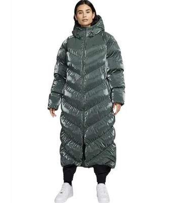 NWT $400 Nike Sportswear Therma-FIT Windpuffer Parka W’s XL Green FV7827-338 - Image 1 of 4