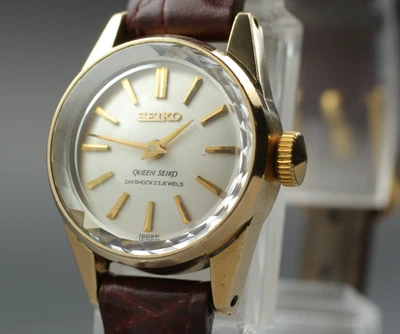 Vintage 1966 [N MINT] QUEEN SEIKO 1020-0010 23J Hand Winding Women's Watch JAPAN - Image 1 of 4