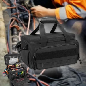 Black Color Multifunctional Work Bag Water Resistant Tool Bag For Electricians - Picture 1 of 12