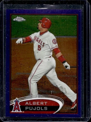 2012 Topps Chrome Albert Pujols Purple Refractor #80 Angels - Image 1 of 2