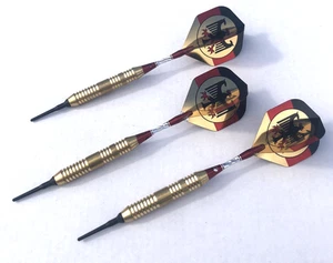 3 Dartpfeile Soft Darts RED - GOLD Arrow je 18 Gramm Darts + 50 Dartspitzen - Bild 1 von 5