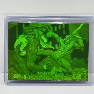 1993 Marvel Universe SPIDER-MAN vs VENOM #H-IV 3D Hologram Mn/mint Skybox Green - Picture 1 of 16