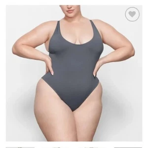 SKIMS gunmetal NWT 2X Swimsuit Plus Size Swimwear Designer - Picture 1 of 4