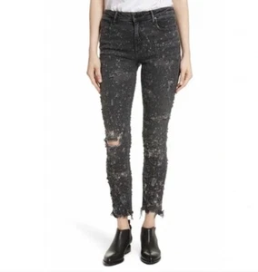 Nuevo con etiquetas Alexander Wang Denim X Alexander Wang Delgados DESTRUIDOS Jeans latigazo cervical - Imagen 1 de 9