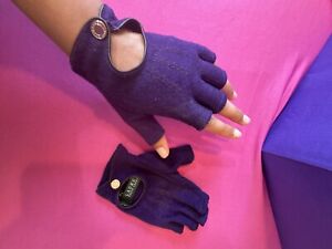 Ralph Lauren Womens Fingerless Gloves Purple Size Medium - Pre-Owned