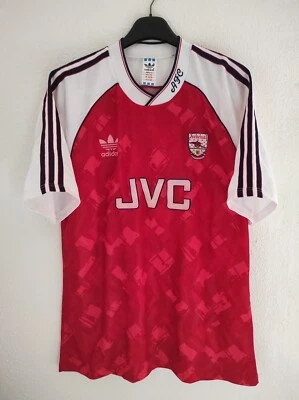 ARSENAL 1990-1992 JVC dorsal 2 camiseta shirt trikot maillot maglia XL - Imagen 1 de 4