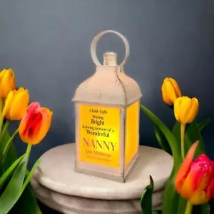 Personalised Nanny In Loving Memory Lantern Gift With Flame Effect LP-13 - Picture 1 of 3