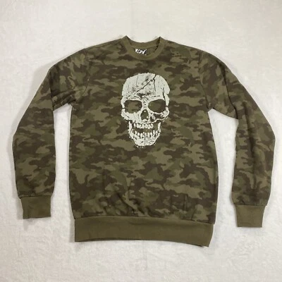 Suéter Camuflado Para Hombre Pequeño Calavera Gráfico Manga Larga Foto 1 de 4