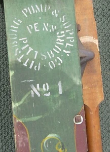 RARE Antique Pittsburgh Pump & Supply Co Paint Decorated Farm House Water Pump - Picture 1 of 24