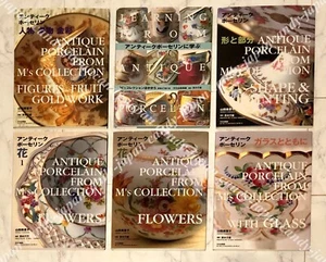 Antique Porcelain Flower Figure Japanese Book Glass Ceramic Pottery Dresden 6set - Imagen 1 de 24