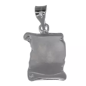 Neu 925 Italienisches Sterlingsilber Personalisiert Charm Anhänger Rolle Pergament Etikett - Bild 1 von 6