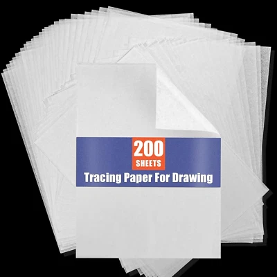 Tracing Paper for Drawing Trace Paper -200 Sheets White Translucent Traci - Image 1 of 4