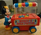Vintage Disney Mickey Mouse Walking Corn Popper Toy**No Battery Cover No Work**