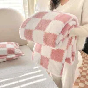 1Pc White Flannel Panda Fleece Soft and Comfortable Blanket Nap Blanket Suitable - Picture 1 of 23