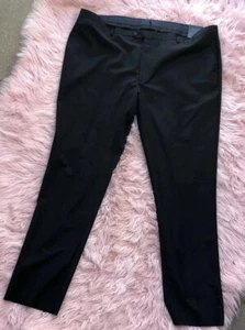 NWT Angelo Rossi Black Dress Pants Mens 52 Big Tall Slacks Not Hemmed 38 Inseam - Picture 1 of 6