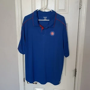Chicago Cubs Reebok Polo Shirt Size Large Preowned - Picture 1 of 4