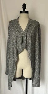 JUICY COUTURE Cárdigan Abierto Gris Jaspeado Manga Larga Tejido Suéter Mujer M - Imagen 1 de 8