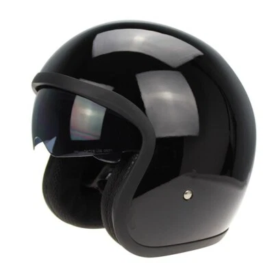 VIPER RS-V06 ОТКРЫТЫЙ ЛИЦО JET СКУТЕР МОТОЦИКЛА РЕТРО ШЛЕМ ГЛЯНЦЕВЫЙ ЧЕРНЫЙ XS - Изображение 1 из 4